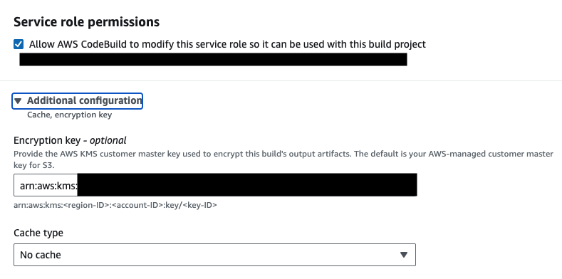 codebuild artifact encryption